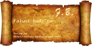 Falusi Beáta névjegykártya